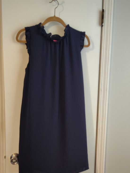 Lilly Pulitzer Other - Lilly Pulitzer Navy Ruffle Neck Shift Dress